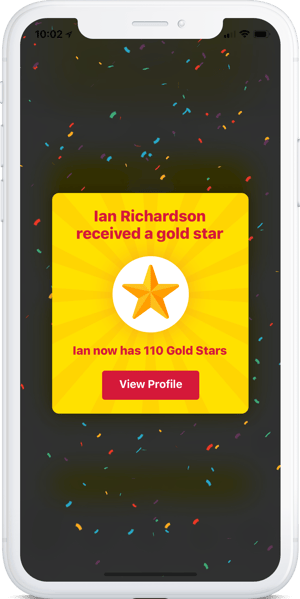 Crew app Gold Stars